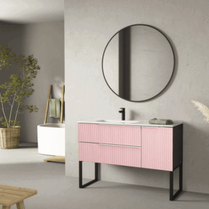 Conjunto mueble de baño suspendido Marte con lavabo de porcelana - Imagen 3