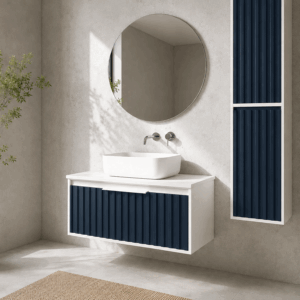 Mueble de baño suspendido Apolo con tapa Solid Surface blanca - Imagen 3