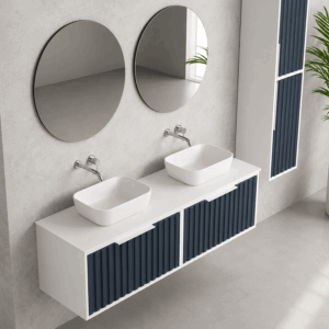 Mueble de baño suspendido Apolo con tapa Solid Surface blanca - Imagen 9