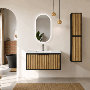 Conjunto mueble de baño Apolo con lavabo de porcelana