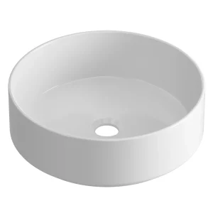 Lavabo sobre encimera Generalife en microcemento, en blanco