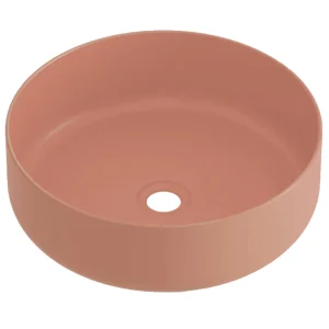 Lavabo sobre encimera Generalife en microcemento, en rosa