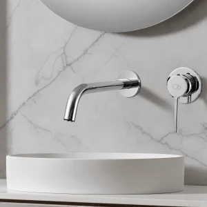 Grifo lavabo monomando empotrado modelo Turín, en cromo
