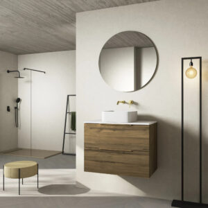 Mueble suspendido Neptuno con tapa de melamina para lavabo sobre encimera - Imagen 3