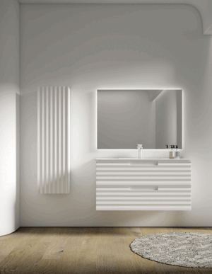 Conjunto mueble suspendido Duna con lavabo de porcelana Marte - Imagen 3