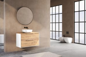 Mueble de baño Venus con tapa de melamina para lavabos sobre encimera - Imagen 2