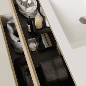 Conjunto mueble suspendido Duna con lavabo de porcelana Marte - Imagen 4