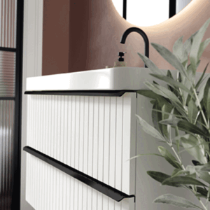 Conjunto mueble de baño suspendido Novel con lavabo porcelánico Cosmos - Imagen 5