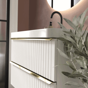 Conjunto mueble de baño suspendido Novel con lavabo porcelánico Cosmos - Imagen 4