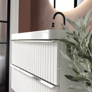 Conjunto mueble de baño suspendido Novel con lavabo porcelánico Cosmos - Imagen 3