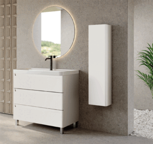 Conjunto de baño suspendido Round con tres cajones y lavabo Cosmos - Imagen 6