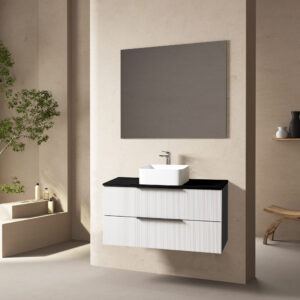 Mueble suspendido Júpiter con tapa de melamina para lavabo sobre encimera - Imagen 5