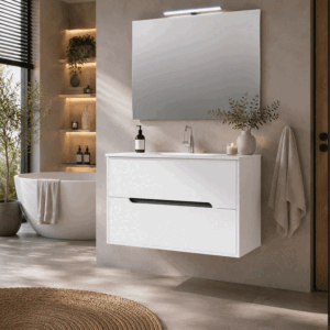 Conjunto mueble suspendido Londres lavabo porcelánico - Imagen 3