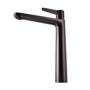 Grifo monomando lavabo alto modelo Bari, en negro