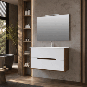 Conjunto mueble suspendido Londres lavabo porcelánico