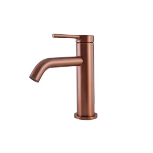 Grifo monomando lavabo modelo Turín, en oro rosa