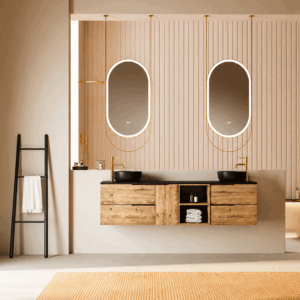 Conjunto mueble de baño Vulcano dos cajones suspendido - Imagen 7
