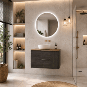 Conjunto mueble de baño Vulcano dos cajones suspendido - Imagen 5