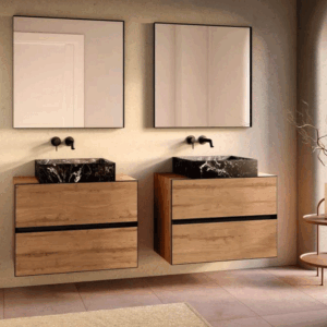 Mueble de baño suspendido Ulises con tapa 360 para lavabo sobre encimera - Imagen 2