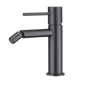 Monomando de bidé Monza Imex con líneas finas y elegantes, en gris oscuro