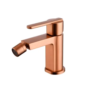 Monomando de bidé Roma Imex moderno y minimalista, en oro rosa
