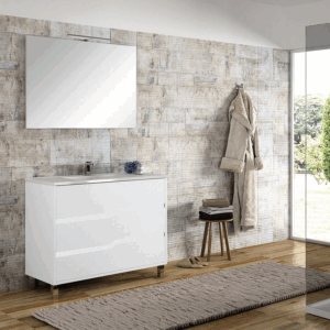 Conjunto mueble de baño Alaska con lavabo porcelanico - Imagen 2
