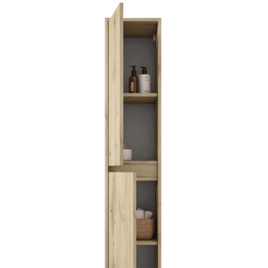 Columna de baño suspendida Jade con dos puertas y baldas interiores - Imagen 2