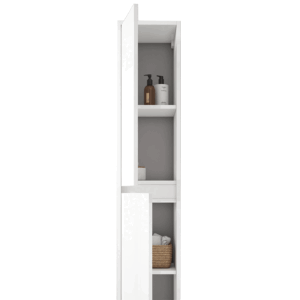 Columna de baño suspendida Jade con dos puertas y baldas interiores - Imagen 4