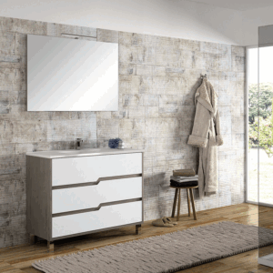Conjunto mueble de baño Alaska con lavabo porcelanico - Imagen 3