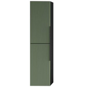 Columna auxiliar Marte con frente fresado de rayas verticales y baldas interiores - Imagen 2