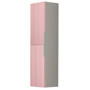 Columna auxiliar Marte con frente fresado de rayas verticales y baldas interiores - Imagen 4