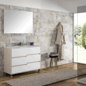 Conjunto mueble de baño Alaska con lavabo porcelanico - Imagen 5