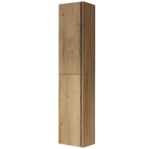 Columna auxiliar de baño suspendida Coral con dos puertas y baldas interiores