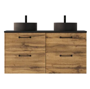 Mueble de baño colección Blanca con lavabo de porcelana, en madera