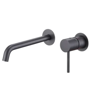 Grifo monomando de lavabo Monza Imex empotrado, en gris oscuro