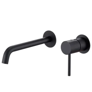 Grifo monomando de lavabo Monza Imex empotrado, en negro