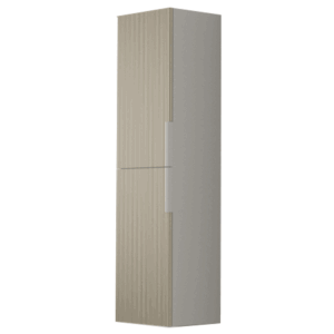 Columna auxiliar Marte con frente fresado de rayas verticales y baldas interiores - Imagen 5