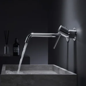 Grifo monomando de lavabo Monza Imex empotrado, en cromo
