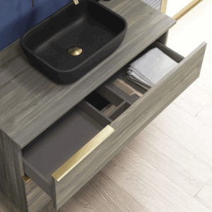 Conjunto de mueble de baño suspendido Plutón con tapa de melamina - Imagen 4