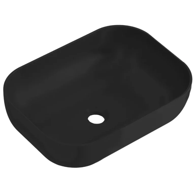 Lavabo de microcemento Laila para cuartos de baño, en negro