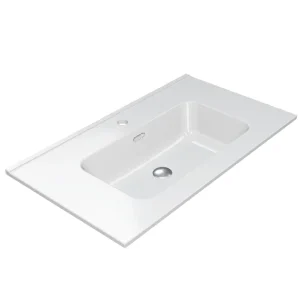 Lavabo porcelánico Asia, en blanco