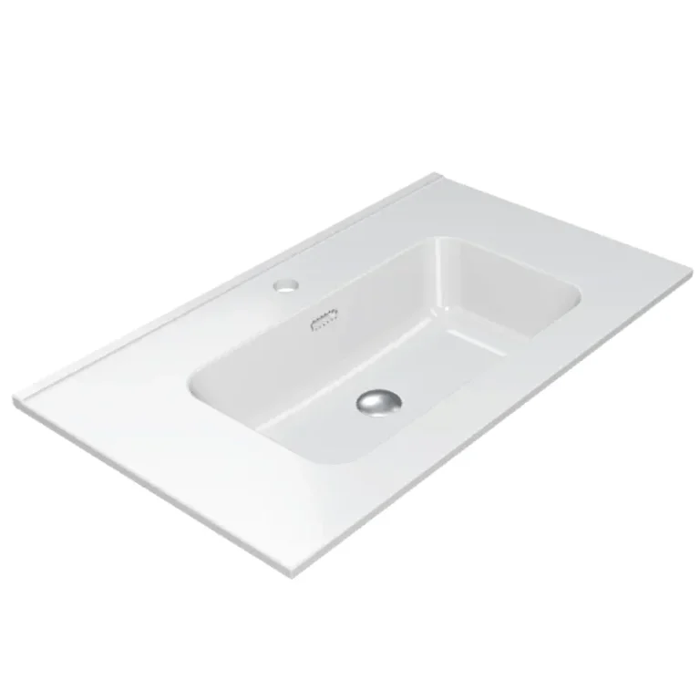 Lavabo porcelánico Asia, en blanco