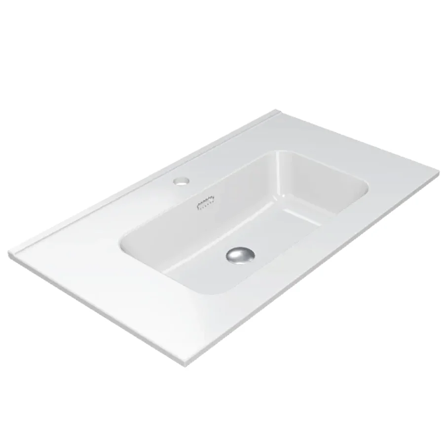 Lavabo porcelánico Asia, en blanco