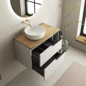 Conjunto mueble de baño Vulcano dos cajones suspendido - Imagen 4