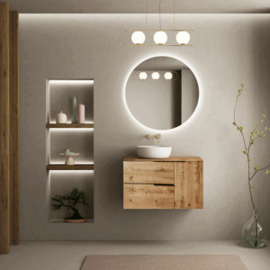 Conjunto mueble de baño Vulcano dos cajones suspendido - Imagen 3
