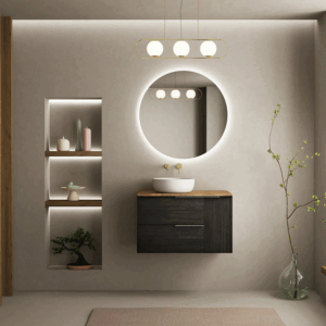 Conjunto mueble de baño Vulcano dos cajones suspendido