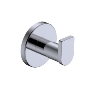 Percha de baño individual en acero inoxidable, en cromo