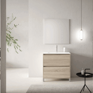 Mueble de baño Porto con patas y 2 cajones – lavabo incluido