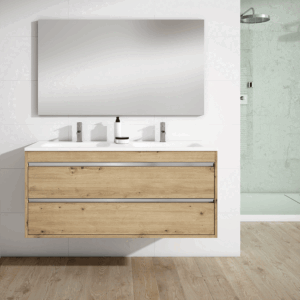 Mueble de baño Slider suspendido 120 cm con doble lavabo porcelánico - Imagen 5