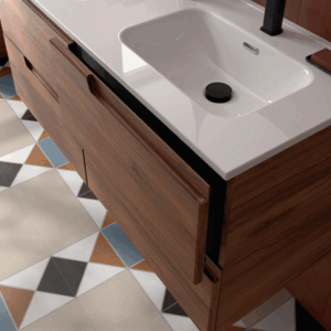 Conjunto de baño Vima 120 cm con 4 cajones y lavabo porcelánico desplazado – izquierda o derecha - Imagen 6
